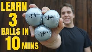 HOW TO JUGGLE 3 BALLS  Tutorial [upl. by Atirrehs609]