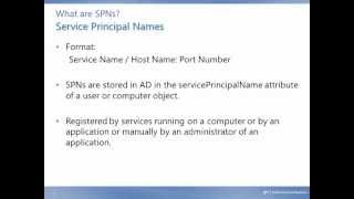 Introduction to Kerberos Service Principal Names [upl. by Kelwunn]