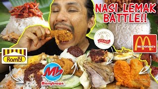 sedap sangat ke NASI LEMAK DEKAT MCDONALDS ni mukbang malaysia RAMLY MARRYBROWN KEDAI AYAMAS [upl. by Cosenza]