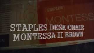 Office Chair Unboxing and Assembly Staples Montessa II [upl. by Iniffit772]