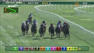 Agra wins race six on August 31 at Kentucky Downs [upl. by Noyar736]