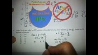 Baris AritmatikaUN Matematika IPS 2014 No25 [upl. by Oringa]