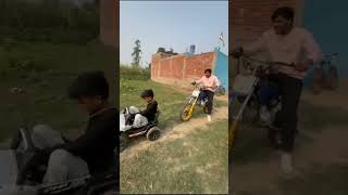 Mini Mahindra Thar VS dead bike 125cc ko khinch liya Khatarnak challenge 👍 video trending shorts [upl. by Borszcz683]