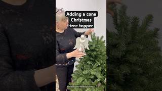 How to add a Christmas tree topper Tip 2 christmastree topper christmasdecoration holidaydecor [upl. by Arly752]