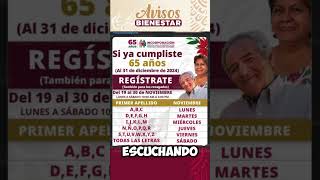 ¿Dónde y Cómo Registrarse para recibir 6 MIL PESOS en 2025 adultos mayores de la pension bienestar [upl. by Limann]