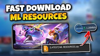 HOW TO MANUAL DOWNLOAD MOBILE LEGENDS RESOURCES  FAST DOWNLOAD RESOURCES IN MOBILE LEGENDS [upl. by Boothe]