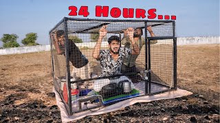 Living 24 hours in animal cage challenge [upl. by Fineberg]