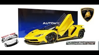 118 Autoart Lamborghini Centenario Roadster 79117  Giallo IntiPearl Yellow [upl. by Jo-Ann474]