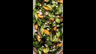 Grilled LampB Sirloin Peach and Feta Salad [upl. by Eerdua]