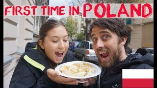 Polish Food First Time Trying Pierogi  Krakow Is Awesome [upl. by Latnahc131]