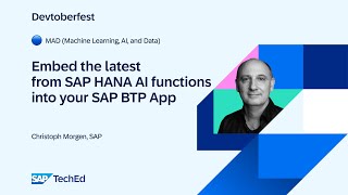 🔵 Embed the latest from SAP HANA’s AI functions into your SAP BTP Application [upl. by Mariam]