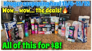 Kroger couponing haul 1161112 Amazing deals going on  Everything was just 8 [upl. by Shiller911]