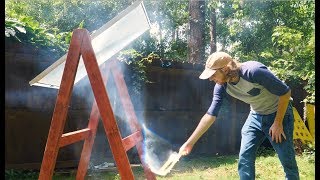 Burning stuff with a giant fresnel lens  how a DLP projector works [upl. by Eneleahcim]