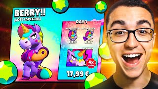 DESBLOQUEO MAXEO y PRUEBO a BERRY NUEVO BRAWLER SÚPER ROTO [upl. by Nnylaj]