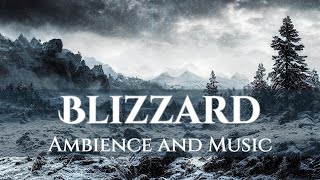 Blizzard Ambience and Music  ambience of a snow storm with original fantasy music ambientmusic [upl. by Htabmas304]