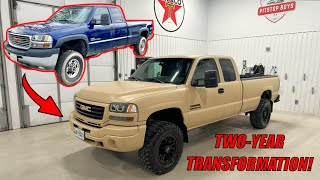 Transforming Our GMC Sierra 2500HD Duramax  Full Build From A to Z [upl. by Itnaihc447]