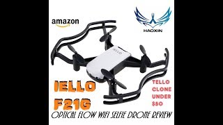 DJI Ryze TELLO Clone  HAOXIN IELLO F21G Review [upl. by Enimassej607]