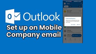 How to setup outlook for company email in mobile [upl. by Ahsema]