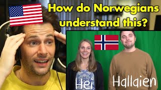 American Reacts to Bergen Dialect [upl. by Teloiv]