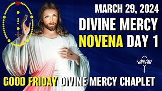 Divine Mercy Novena Day 1 ✝️ with Chaplet of Divine Mercy ✝️ March 29 2024 Good Friday Divine Mercy [upl. by Aidnahs]