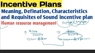 Incentive plans in hrm bcom 3rd year  methods of wage payment and incentive plans  HRM  Bcom [upl. by Ioves]