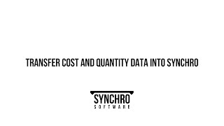 Transfer Cost and Quantity to Synchro PRO [upl. by Hsivat]