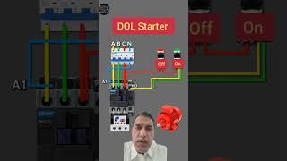 DOL Starter Wiring viralshortsviralshortsshortsfeed [upl. by Bartley]