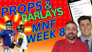 Monday Night Football Predictions and Props  Giants vs Steelers  Props and Parlays Today [upl. by Berkeley]