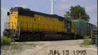 19950615 CNW Des Moines IA Weed Railer on Spine Line [upl. by Eicnahc]