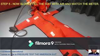 HOW TO PRESSURE TEST IMMERSION SUIT COMPLETE amp EASY GUIDE [upl. by Aicatsanna]