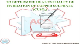 Chemistry Practical To determine heatenthalpy of hydration of Copper Sulphate CuSO4 [upl. by Aerdied944]