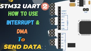 STM32 UART 2  Use Interrupt amp DMA to send Data [upl. by Tisbe371]