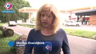 Automobilist ramt benzinepomp bij De Andel [upl. by Livesay]