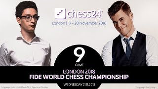 CarlsenCaruana Game 9  2018 FIDE World Chess Championship [upl. by Grobe618]