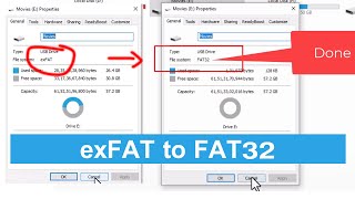 How to Convert exFAT to FAT32 USB on Windows  format exfat to fat32 AOMEI  TV Support [upl. by Mohkos584]