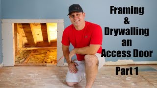 Framing and Drywalling an Attic Access Door Part 1Bedroom Renovation [upl. by Verile]