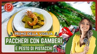 Paccheri con gamberi e pesto di pistacchi  Benedetta Parodi Official [upl. by Swen]