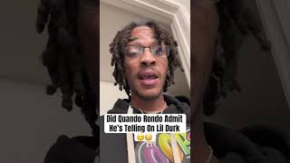 Did Quando Rondo Admit He’s Telling On Lil Durk 🙁😳 chiraq drill shorts fyp [upl. by Adyahs]