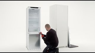 How to install your Electrolux fridge  freezer top control sliding door [upl. by Halimaj272]