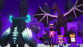 Warden vs Ender Dragon and Army of the End Kingdoms Minecraft Animation Movie [upl. by Mikeb]