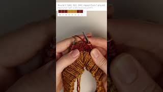 How to knit stranded colorwork continental style yarn in left hand knitting strandedcolorwork [upl. by Snowman]