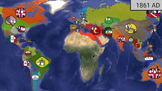 History of the World Countryballs Every years 500BC  2024AD [upl. by Aiouqahs]