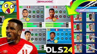 😨 Construi la MEJOR PLANTILLA de PERU en DLS 24 [upl. by Erdnad356]