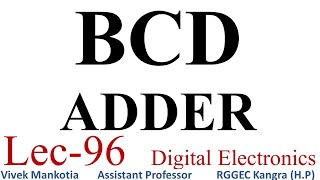 BCD Adder Lec96 [upl. by Horst]