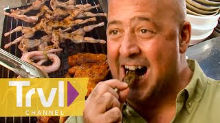 A Buggy Buffet in Cambodia  Bizarre Foods with Andrew Zimmern  Travel Channel [upl. by Moises]