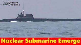 China’s newest Type 093B nuclear powered attack submarine spotted in sea trials [upl. by Malin]