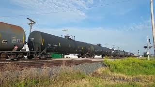 Hidef196 Car CSX Mixed Freight with Military Tanks passing through Rushville Indiana [upl. by Henigman]