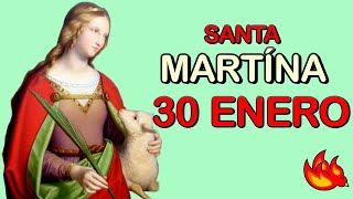 Quien Fue Santa Martina  Santo del Día 30 de Enero [upl. by Kabob]