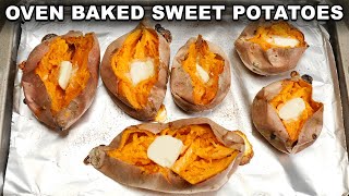 How To Cook Baked Sweet Potatoes in the Oven [upl. by Akoyn]