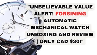 Forsining TM142 Automatic Watch Unboxing and Review CAD 30 [upl. by Hussein346]